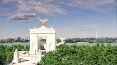 План 76-метрової тріумфальної арки Трампа