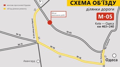 На частині трасі Одеса-Київ заборонять рух транспорту На частині трасі Одеса-Київ заборонять рух транспорту