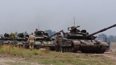Використовували "Лазертаг": як на полігоні під Рівним змагались танкісти Використовували "Лазертаг": як на полігоні під Рівним змагались танкісти