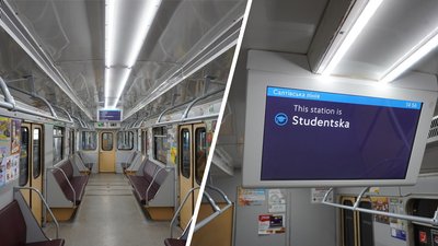 У вагонах харківського метро тестують інформаційні табло