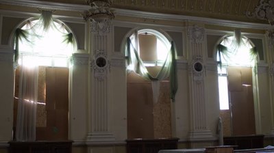 Наслідки обстрілів Харкова: пошкоджена будівля бібліотеки Короленка