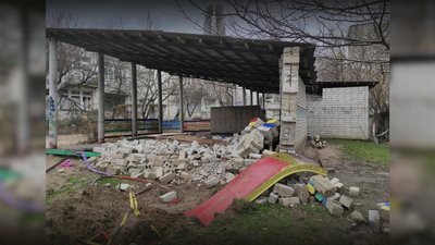 Так виглядав садок №4 у Чернігові під час активних бойових дій у 2022 році Так виглядав садок №4 у Чернігові під час активних бойових дій у 2022 році