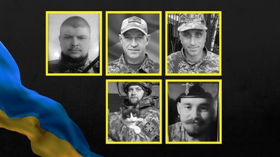 На Чернігівщині попрощалися з п'ятьма бійцями ЗСУ, які загинули на Донеччині та Запорізькому напрямку