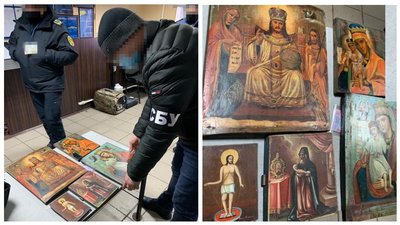 На Запоріжжі співробітники СБУ попередили контрабанду старовинних ікон до РФ На Запоріжжі співробітники СБУ попередили контрабанду старовинних ікон до РФ