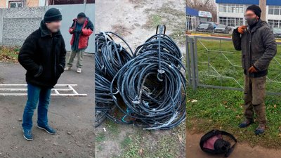 Вирізали кабель та зняли огорожу: у Херсоні патрульні затримали "збирачів" металу