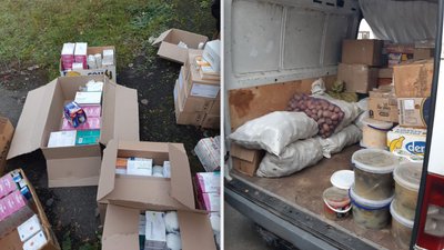 Ігор Поліщук з волонтерами возить на фронт медичні препарати та продукти харчування, грудень 2023. Фото: Суспільне Хмельницький Ігор Поліщук з волонтерами возить на фронт медичні препарати та продукти харчування, грудень 2023. Фото: Суспільне Хмельницький