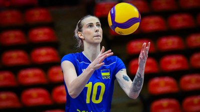 Валерія Нудьга в матчі жіночої збірної України з волейболу