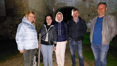 Художник Олег Шупляк в замку в Бережанах Художник Олег Шупляк в замку в Бережанах