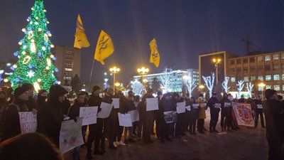 У Черкасах акція на підтримку Казахстану