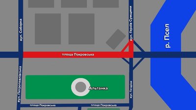 У Сумах на Водохреща перекриють рух на центральних вулицях: КАРТА У Сумах на Водохреща перекриють рух на центральних вулицях: КАРТА