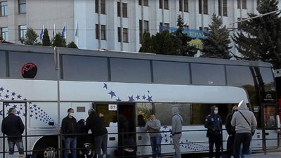 Акція під ОДА в Тернополі: протестували перевізники