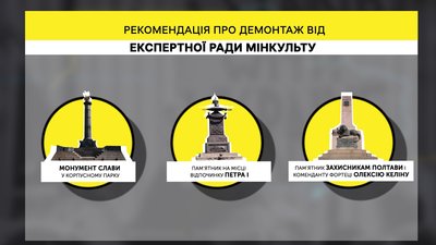"Наші рекомендації не є законом": чи можливо демонтувати частину пам’ятників у Полтаві "Наші рекомендації не є законом": чи можливо демонтувати частину пам’ятників у Полтаві