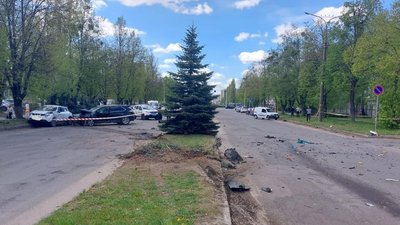 Аварія по вулиці Назарія Яремчука у Луцьку за участі 4 автомобілів