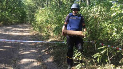 На Черкащині знайшли двигун від реактивної міни