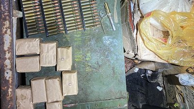 Боєприпаси, які нацгвардійці вилучили на блокпосту в Харкові