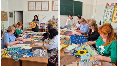 Найбільша у світі клаптикова ковдра. Кропивницькі майстрині про проєкт "Sunflower Quilt" і як він допоможе військовим Найбільша у світі клаптикова ковдра. Кропивницькі майстрині про проєкт "Sunflower Quilt" і як він допоможе військовим