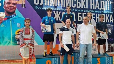 Денис Кірик разом з іншими спортсменами на всеукраїнських змаганнях, липень 2024