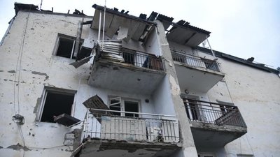Наслідки обстрілу найбільшого міста НКР Степанакерта Наслідки обстрілу найбільшого міста НКР Степанакерта