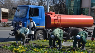 На площі в Одесі з квітів викладуть Герб України На площі в Одесі з квітів викладуть Герб України