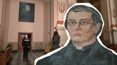 У Львові намалювали двометровий портрет автора музики Гімну України