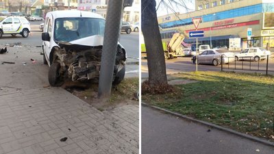 У Черкасах на розі вулиць не розминулися дві автівки. Водія з травмами ушпиталили