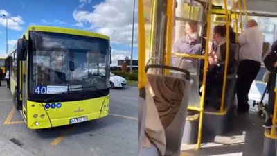 Водія маршрутки, який намагався виштовхати із салону пенсіонерку, відсторонили від роботи