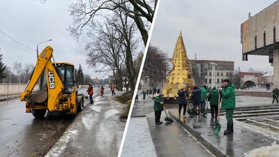 Підготовка до прощання з Кернесом: в центрі Харкова прибирають біля Оперного та кладовища