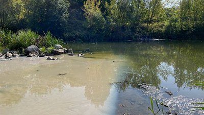 Забруднили річку стічними водами: екоінспектори у Житомирі відібрали проби на дослідження Забруднили річку стічними водами: екоінспектори у Житомирі відібрали проби на дослідження