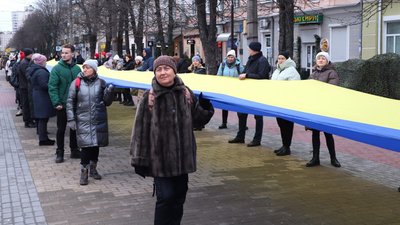 День Соборності України Хмельницький флешмоб 22 січня 2023 рік
