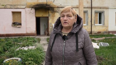 Мешканка 2-поверхового будинку, пошкодженого ракетним ударом у Чернігові, Тамара Булах Мешканка 2-поверхового будинку, пошкодженого ракетним ударом у Чернігові, Тамара Булах