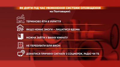 Як діяти під час увімкнення системи оповіщення на Полтавщині: роз’яснення Як діяти під час увімкнення системи оповіщення на Полтавщині: роз’яснення