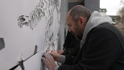 Андрій Єрмоленко зробив стінопис, стінопис, тернопіль, діти, загиблі діти