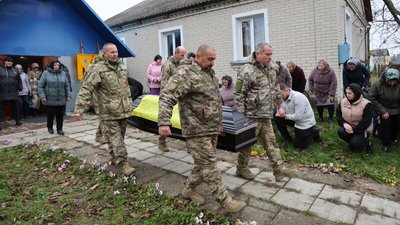 Прощання з солдатом Миколою Ясенюком в Жидичині, 12 листопада 2025 рік