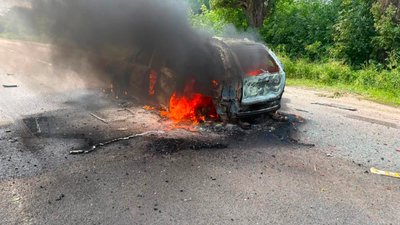 авто, пожежа, богодухів
