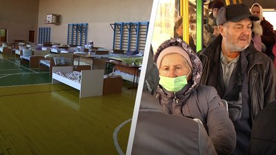 Близько сотні евакуйованих жителів із селища Бородянка Київської області провели ніч у Житомирі