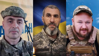 Полеглі військові з Буковини Едуард Стрілець, Флорін Вієру та Олександр Сухий