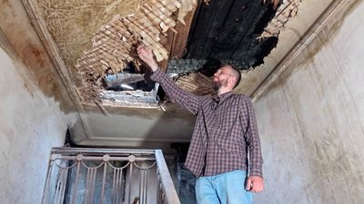 Будинок архітектора в Харкові після пожежі Будинок архітектора в Харкові після пожежі