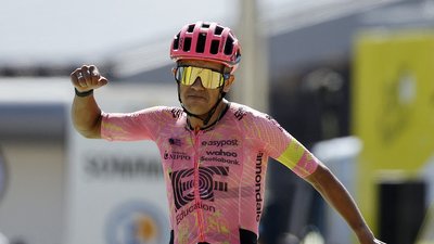 Річард Карапас, олімпійський чемпіон і переможець етапу Тур де Франс-2024 з велошосе.