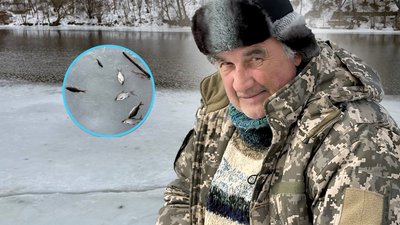 Житомир, тонка крига, риболовля, риба
