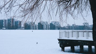 Озеро, крига, зима, сніг, відлига, Івано-Франківськ, погода, прогноз