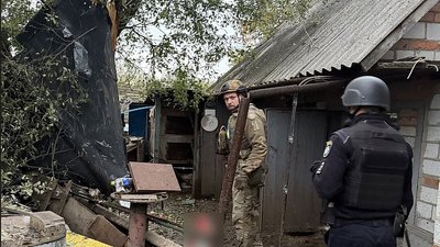 Шахед впав у двір та не здетонував