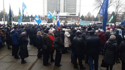 У Вінниці влаштували акцію протесту проти нового законопроєкту про працю
