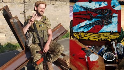 "Немає що приховувати, коли завтра можна померти": одеський митець створює картини під час служби "Немає що приховувати, коли завтра можна померти": одеський митець створює картини під час служби