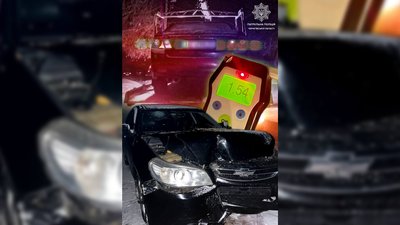 У Чернігові розшукали п'яного водія, який в’їхав у дерево та втік