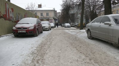 Такий вигляд мала вулиці 16 Липня вранці 25 січня Такий вигляд мала вулиці 16 Липня вранці 25 січня