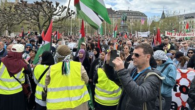 Напередодні фіналу "Євробачення-2024" у Швеції відбувся протест із вимогою усунути Ізраїль від участі у конкурсі ЗМІ