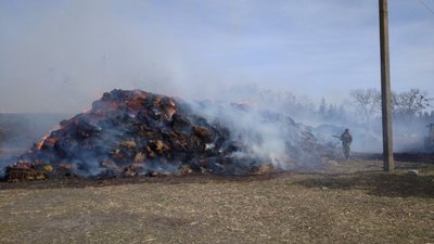 На Житомирщині горів житловий будинок та територія сільгосппідприємства