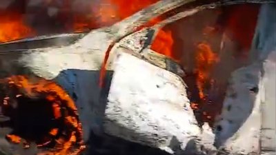Згоріле авто в Краснопільській громаді.