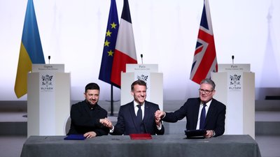Зеленський Стармер Макрон