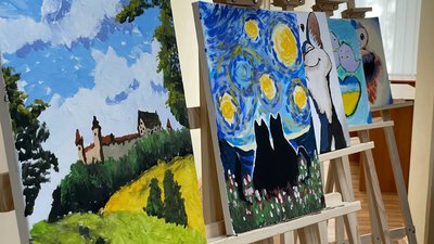 Картини учасників майстеркласів у Тернополі Картини учасників майстеркласів у Тернополі